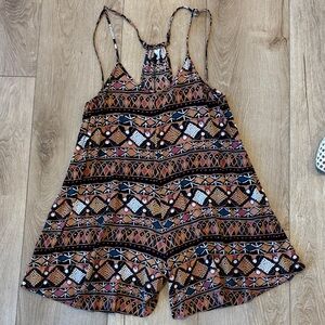 Women’s Multicolor Tribal Print Romper by Gentlefawn
